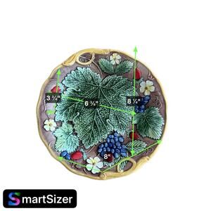 Vintage Mottahedeh Italian Majolica Footed Plate Made in Italy. Set of 4